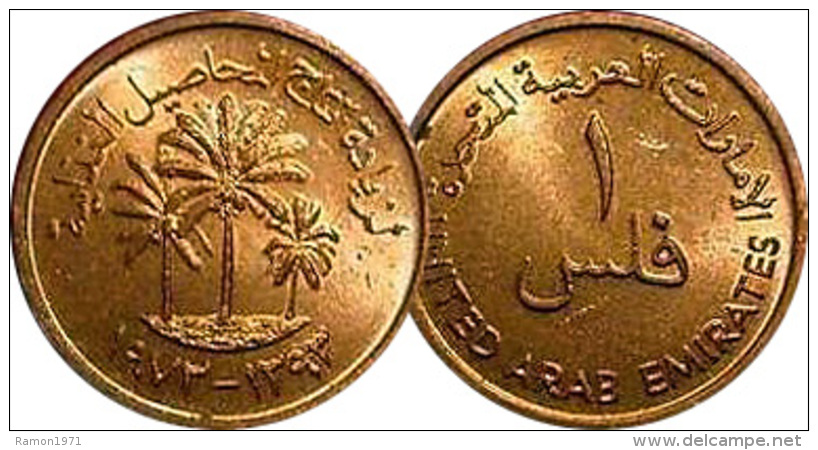 United Arab Emirates - 1 Fils  1973-1995 - Emirats Arabes Unis