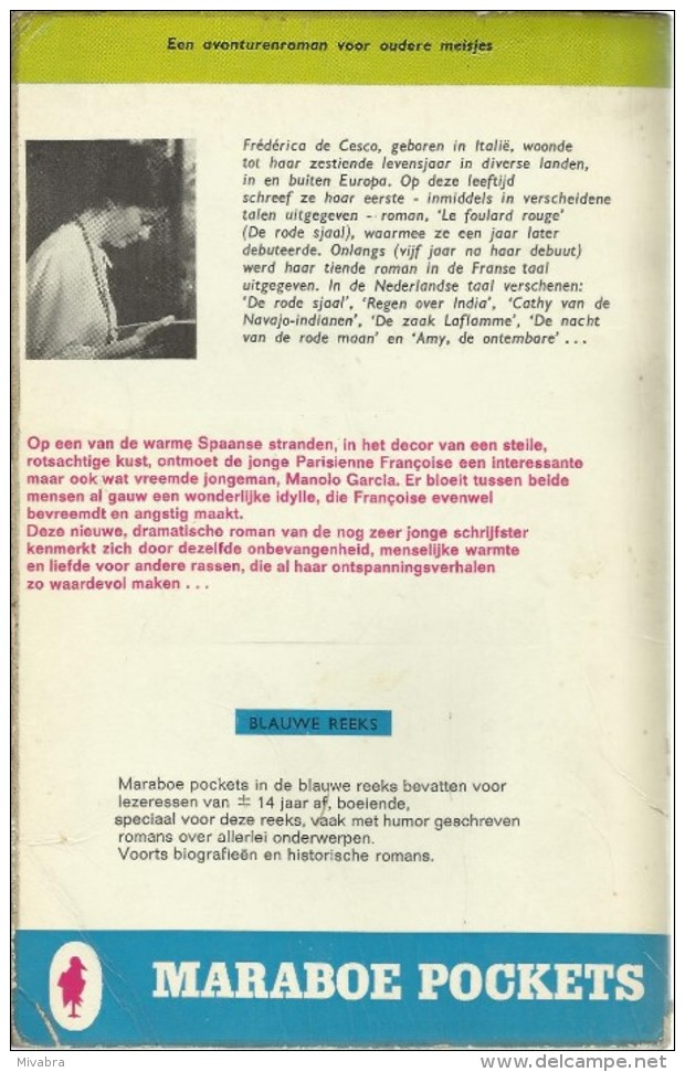 DE NACHT VAN DE RODE MAAN / FREDERICA DE CESCO / MARABOE POCKETS BLAUWE REEKS N° B31 - Sonstige & Ohne Zuordnung