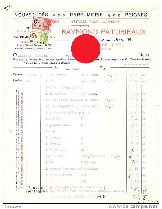 Bruxelles Raymond Paturieaux Parfumerie Peignes Articles Pour Coiffeurs - Drogerie & Parfümerie