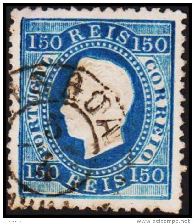1876. Luis I. 150 REIS Perforated 12½. (Michel: 43xB) - JF193319 - Usati