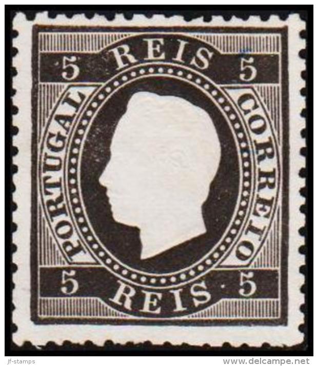 1871. Luis I. 5 REIS Perforated 12½.  (Michel: 34xB) - JF193360 - Ongebruikt