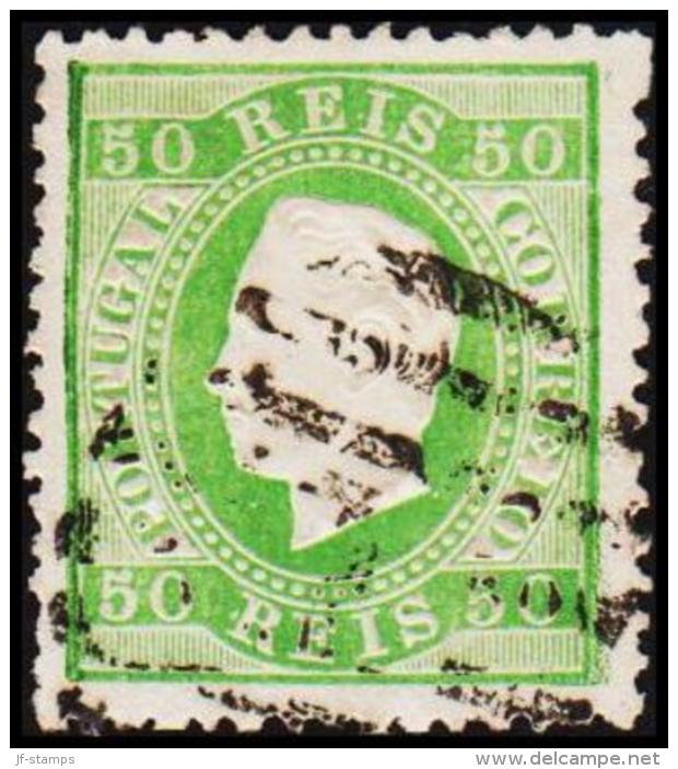 1871. Luis I. 50 REIS Perforated 12½.  (Michel: 39xB) - JF193349 - Gebruikt