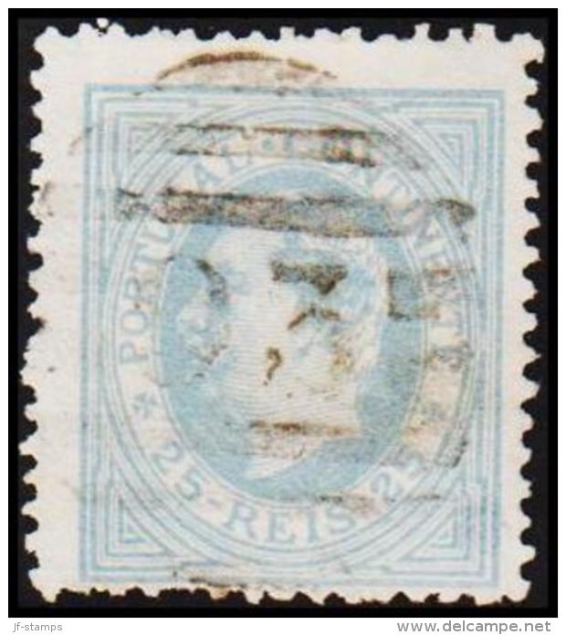 1879. Luis I. 25 REIS Perforated 12½. Thin Spot.  (Michel: 50) - JF193371 - Oblitérés