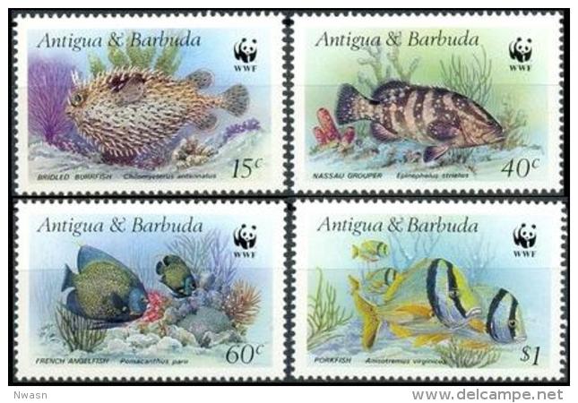 WWF Antigua & Barbuda 1987 Fish Antiguan Attractions MNH - Unused Stamps