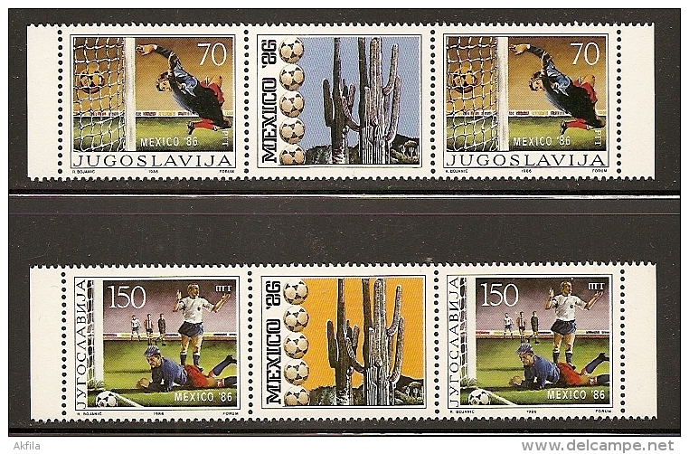 Yugoslavia, 1986, Football World Cup - Mexico, Stamp-vignette-stamp, MNH (**) - Ungebraucht