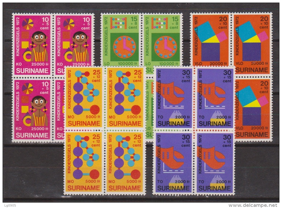 Suriname 586-590 MNH Sheets ; Kinderzegels Children Stamps Timbres D´enfants Sellos Ninos 1972 NOW SPECIAL SURINAME SALE - Suriname ... - 1975