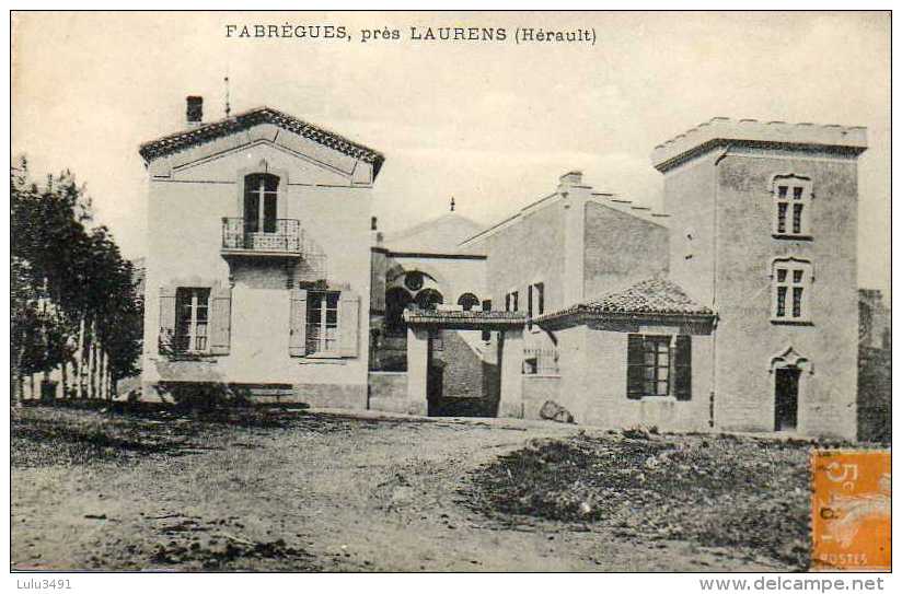 CPA - FABREGUES (34) - Vue Du Château Aux Environs De Laurens Au Début Du Siècle - Other & Unclassified