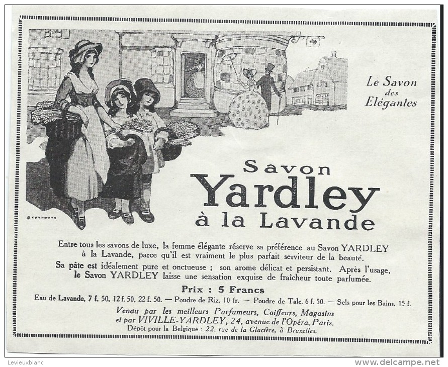 Hygiéne Et Santé/Encart Publicitaire/L´Illustration/Moyen  Format/Savon / YARDLEY/1925   ILL131 - Droguerie & Parfumerie