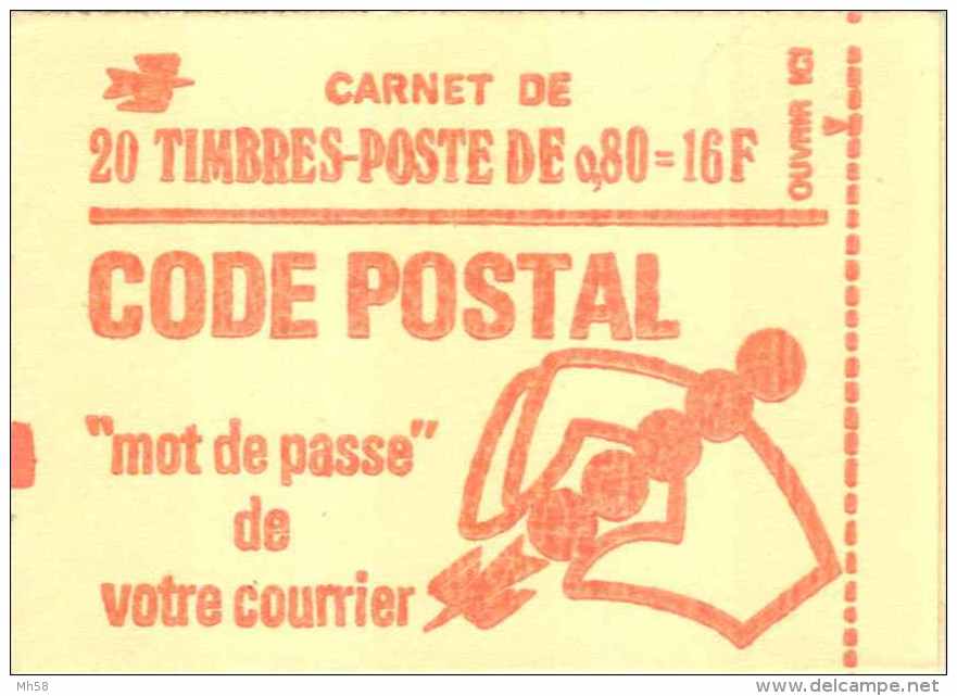 FRANCE - Carnet 0f80 Béquet Rouge Avec Phosphore - N° Y&amp;T 1816 C3 Ou N° Maury 397 - Conf. 8, Date 5.22.4.75, Ouvert - Autres & Non Classés