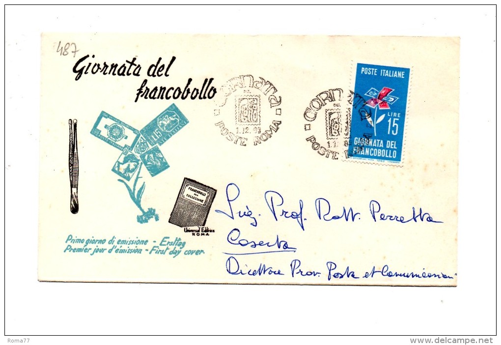 Fb487 - ITALIA  1963  , FDC GIORNATA FRANCOBOLLO A.f. ROMA - FDC