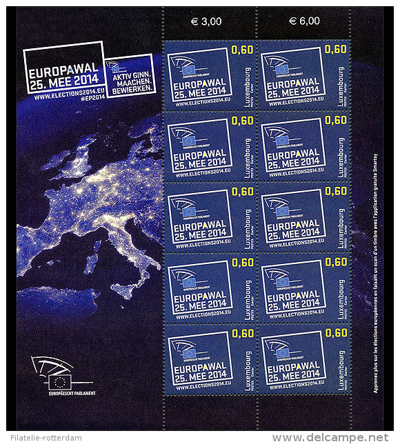 Luxemburg / Luxembourg - MNH / Postfris - Sheet Europese Verkiezingen 2014 - Unused Stamps