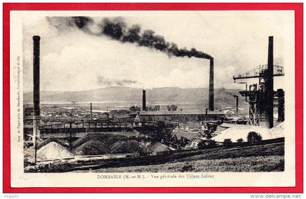 54. Dombasle Sur Meurthe. Vue Générale De L' Usine Solvay ( 1873- Carbonate De Sodium) - Otros & Sin Clasificación