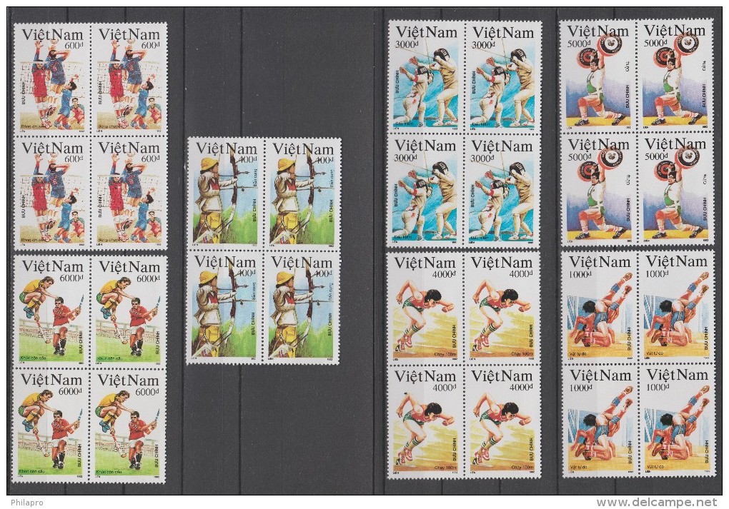 VIETNAM 1992  OLYMPIC  BARCELONE 92   YVERT N° 1294/1300**MNH  CV  28 €  VF   Réf  E152 - Sommer 1900: Paris