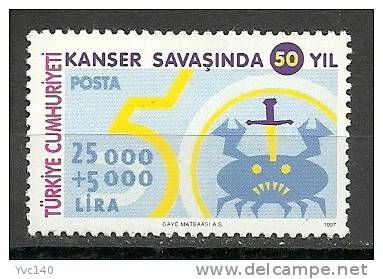 Turkey; 1997 50th Anniv. Of National Cancer Research And Prevention Association - Neufs