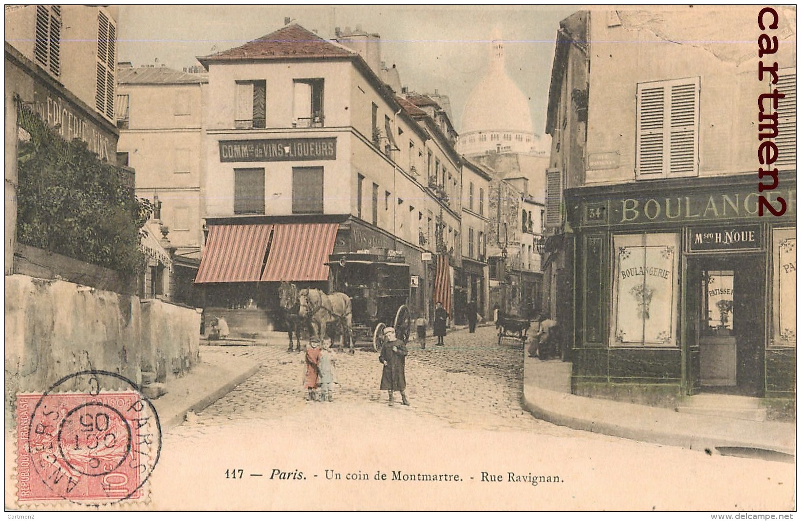 PARIS MONTMARTRE UN COIN DE MONTMARTRE RUE RAVIGNAN 75018 - Distrito: 18