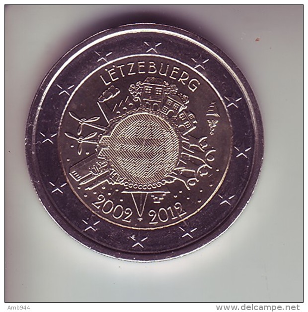 Lussemburgo - 2 Euro Commemorativo 2012 - 10° Anniversario Euro - Lussemburgo