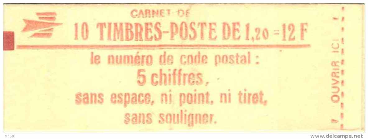 FRANCE - Carnet 1f20 Sabine Rouge - N° Y&amp;T 1974 C2 Ou N° Maury 411 - Confectionneuse 7, Date 6.12.9.78 - Autres & Non Classés