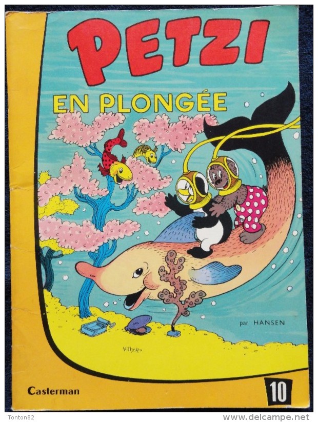 Petzi  N° 10 - Petzi En Plongée- Casterman - ( 1985 ) . - Petzi