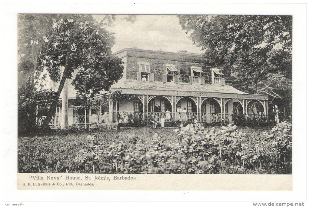 BARBADOS  ( îles Des BARBADES ) /  SAINT-JOHN'S  /  " VILLA  NOVA "  HOUSE  /  CPA  PRECURSEUR  ( Avant 1904 ) - Barbades