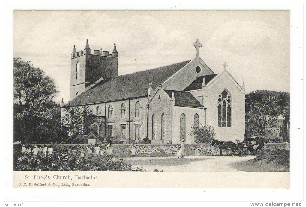 BARBADOS  ( îles Des BARBADES ) /  SAINT-LUCY' S  CHURCH  ( Calèche ) /  CPA  PRECURSEUR  ( Avant 1904 ) - Barbados