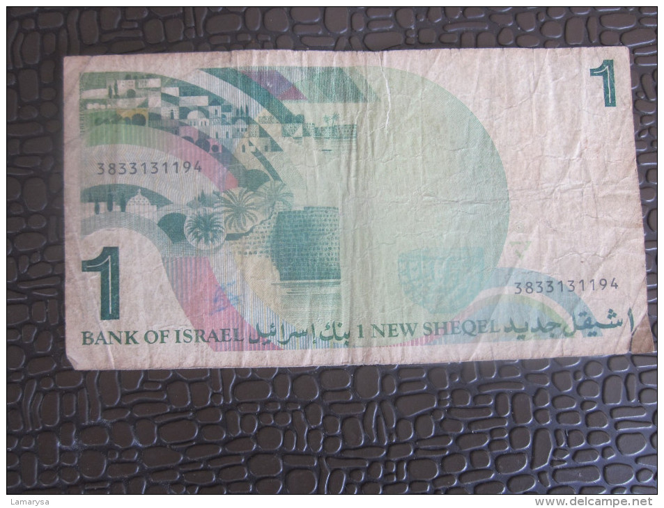 1986 BILLET DE BANQUE BANK OF ISRAEL 1 NEW SHEQUELS JERUSALEM..DAVID BEN GOURION - Israel