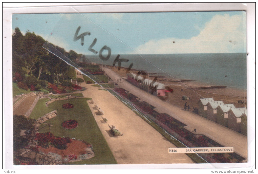 Angleterre - FELIXSTOWE - SPA GARDENS - Vue Des Jardins De La Plage Et Alignement De Bungalow -  CPSM Couleur - Autres & Non Classés