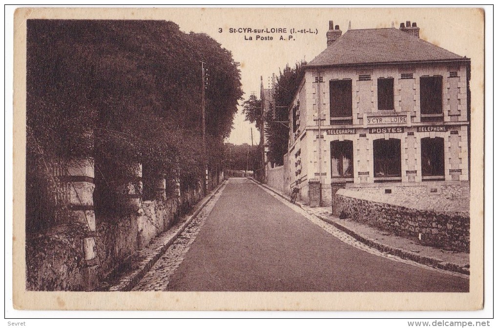 ST CYR Sur LOIRE  -  La Poste. Carte Rare. - Saint-Cyr-sur-Loire