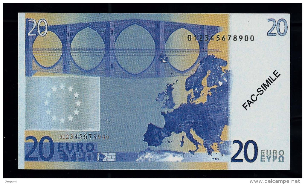 20 Euro POLYMER Note "DAL NEGRO" Billet Scolaire, Educativ, Size 110 X 63, RRRRR, UNC Extrem Scarce!! - Sonstige & Ohne Zuordnung