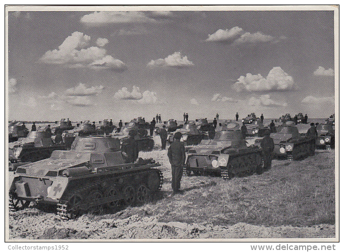 39873- HITLER, TANKS, PICTURE CARD, HISTORY, ALBUM NR 15, IMAGE NR 158, GROUP 63 - Histoire