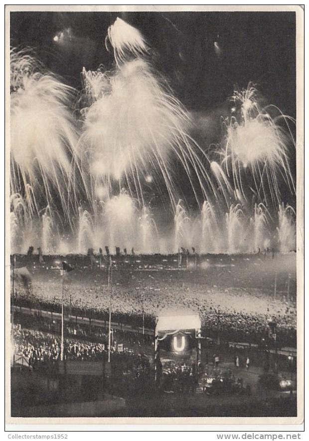 39882- HITLER, PARADE, FIREWORKS, PICTURE CARD, HISTORY, ALBUM NR 8, IMAGE NR 135 - Histoire