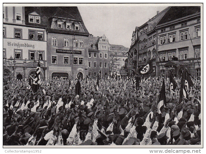 39895- HITLER, SOLDIERS PARADE, PICTURE CARD, HISTORY, ALBUM NR 8, IMAGE NR 100, GROUP 33 - Histoire