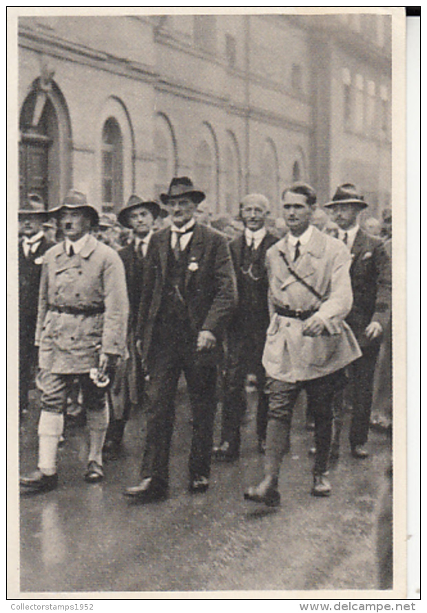 39915- HITLER, PEOPLE MARCHING, PICTURE CARD, HISTORY, ALBUM NR 8, IMAGE NR 35 - Histoire