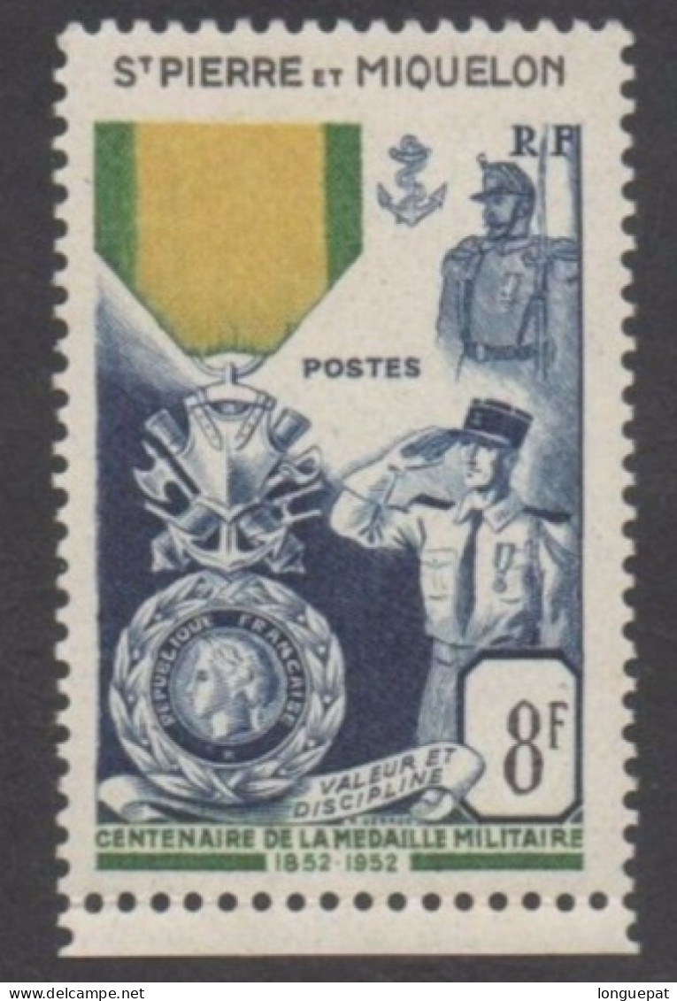 St PIERRE Et MIQUELON : 100 Ans De La Médaille Militaire - - Unused Stamps