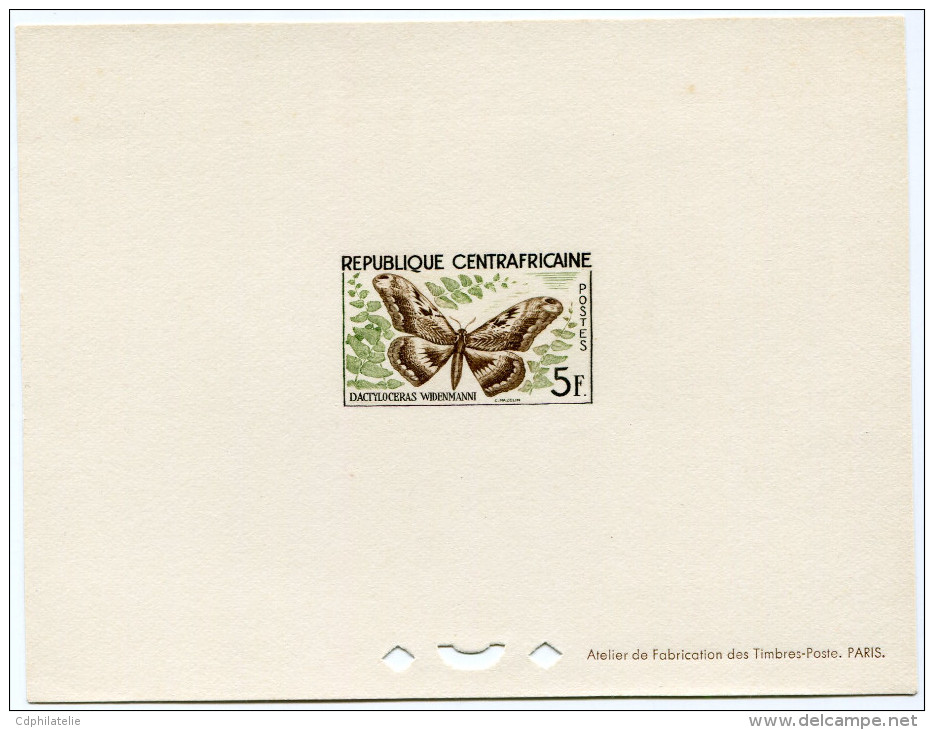 CENTRAFRIQUE EPREUVE DE LUXE DU N°8  5F. DACTYLOCERAS WIDENMANNI (PAPILLON) - Centrafricaine (République)