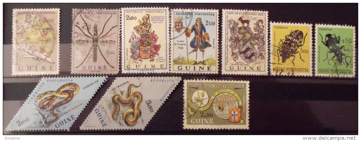 Guiné Guinée. Colonie Portugaise. 10 Timbres Oblitérés - Guinée Portugaise