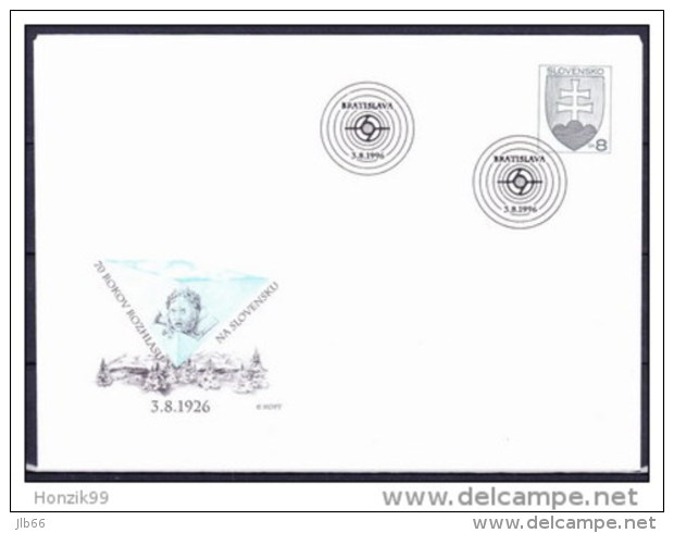 1996 : 70° Anniversaire De La Radio En Slovaquie Oblitéré COB 12 SBV Michel U 12 I - Covers