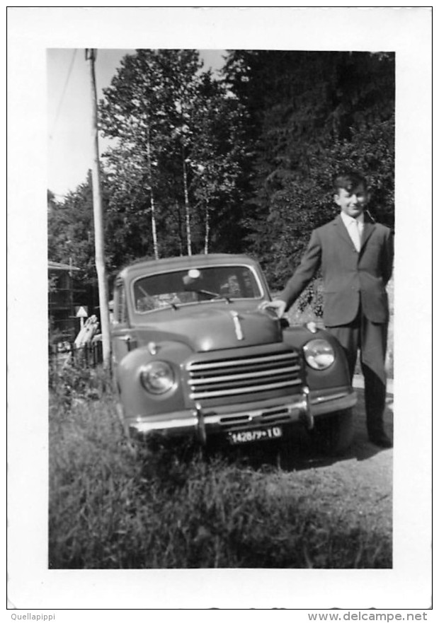 04120 "TORINO - FIAT 500 GIARDINIERA 1956" AUTO, ANIMATA, FOTOGRAFIA ORIGINALE - Automobili