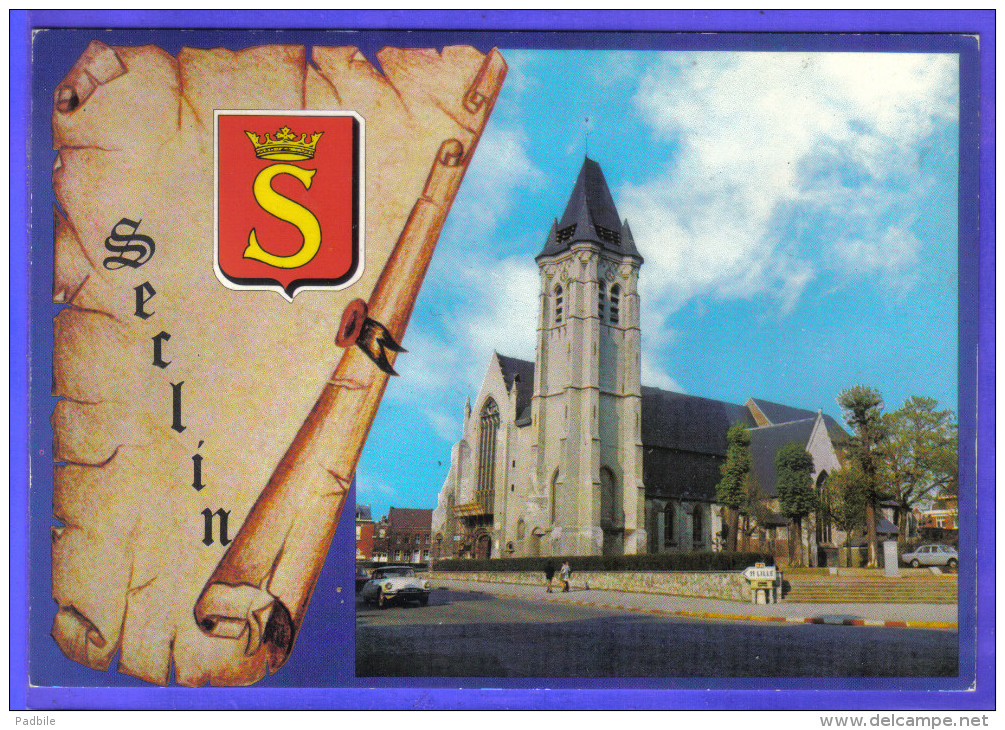 Carte Postale 59. Seclin L'église DS Citroën  Très Beau Plan - Seclin