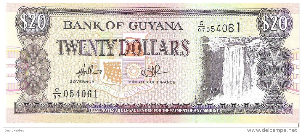 Guyana - Pick 30e - 20 Dollars 2009 - Unc - Guyana