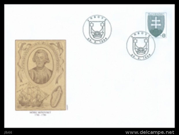1996 : Moric Von Benovsky Diplomate De Madagascar COB 14 Michel U 14 Oblitéré - Enveloppes