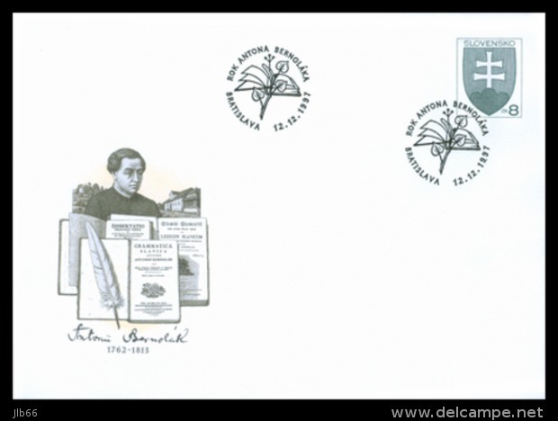 1997 : Anton BERNOLAK Théologue COB 25 Michel U 25 Oblitéré - Enveloppes