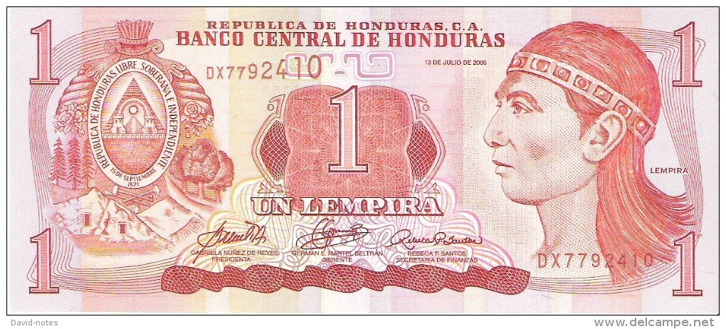 Honduras - Pick 84e - 1 Lempira 2006 - Unc - Honduras