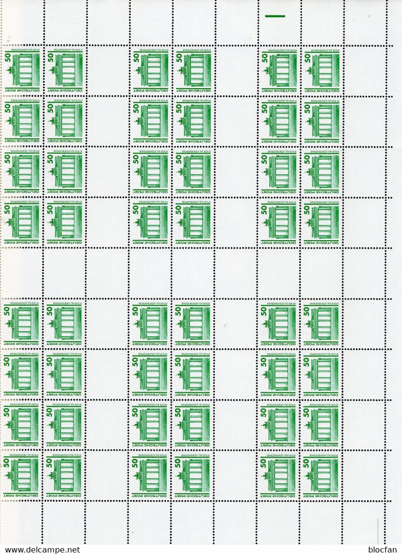 Set DDR 999€ 12Bg. 2716/1,3005/8,3049,3156/9,3226/9,3241/4,3254/5,3265/6,3306/9,3345/6 mit ZD,DV+PF se-tenants sheetlets