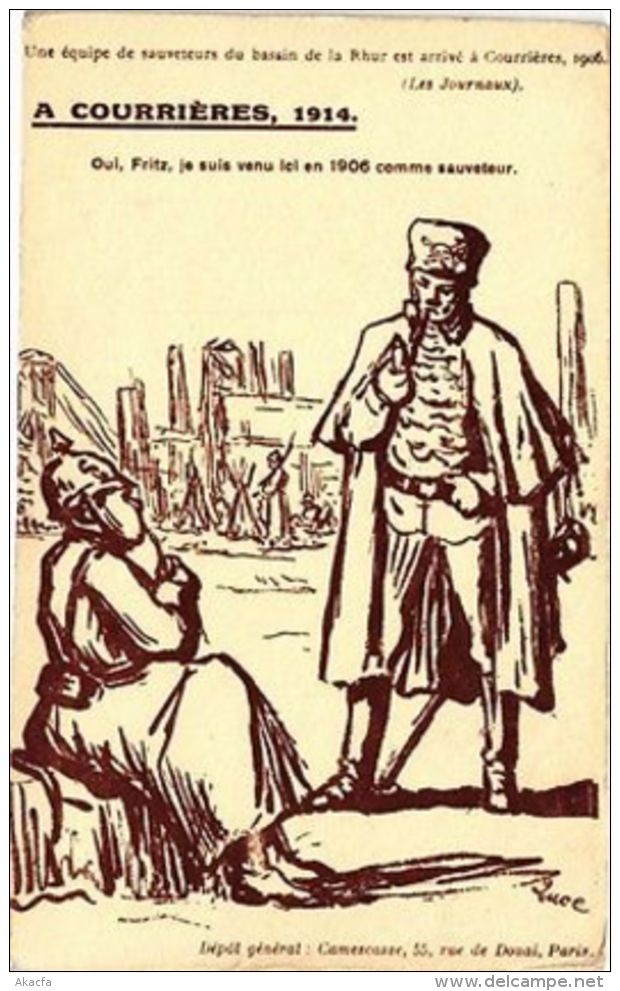 CPA Courriéres-Une équipe De Sauveteurs Du Bassin De La Rhur Est Arrivé (139612) - Autres & Non Classés