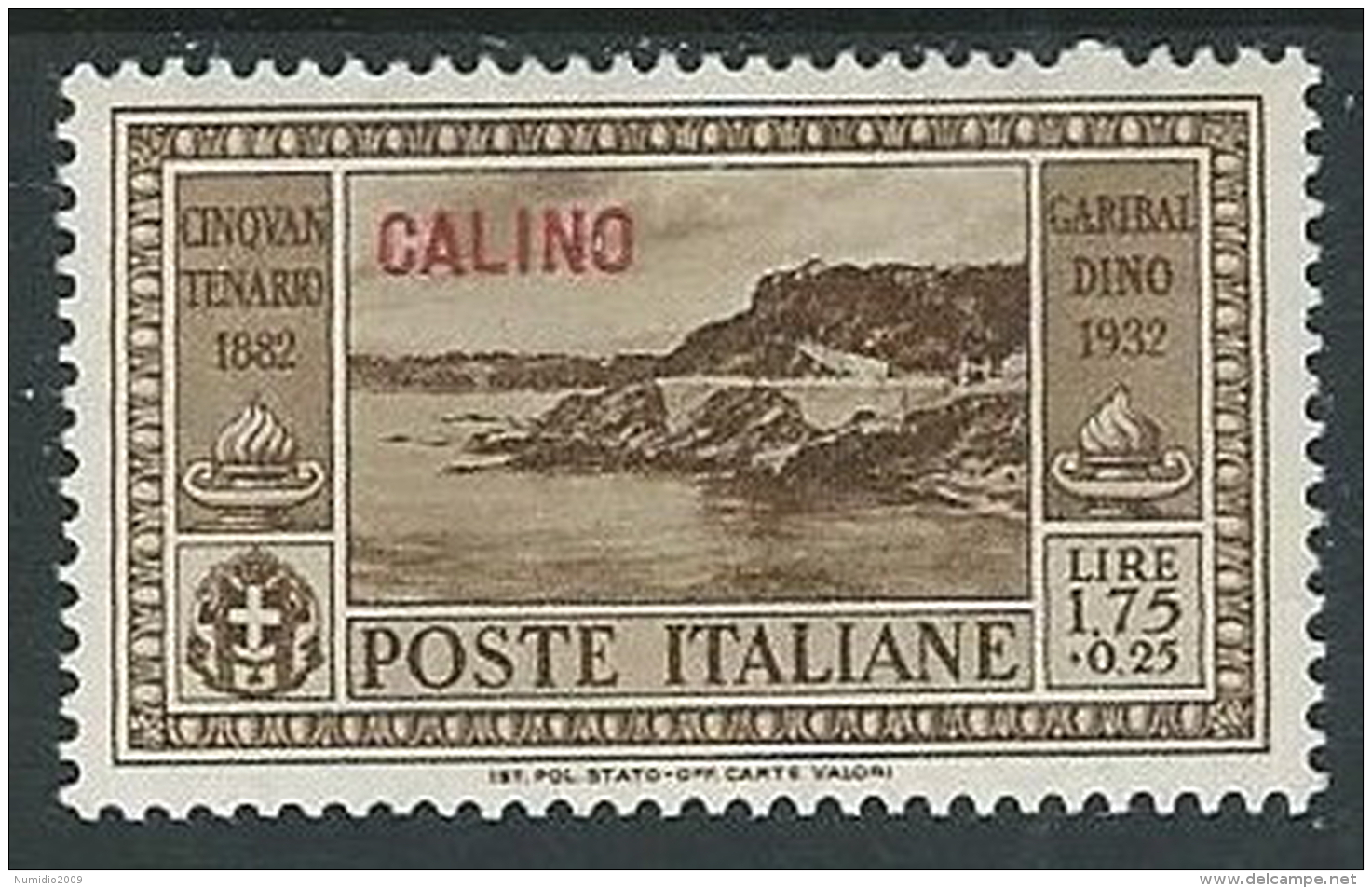 1932 EGEO CALINO GARIBALDI 1,75 LIRE MH * - K120 - Egée (Calino)