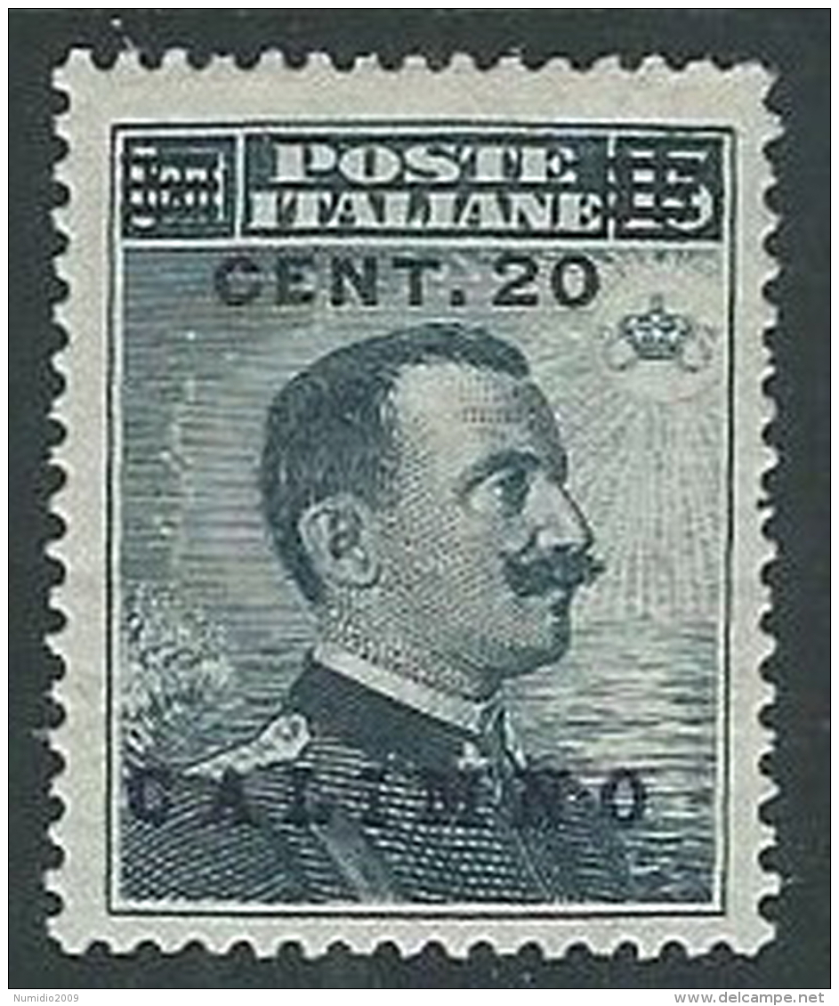 1916 EGEO CALINO SOPRASTAMPATO 20 SU 15 CENT MH * - K120 - Egée (Calino)