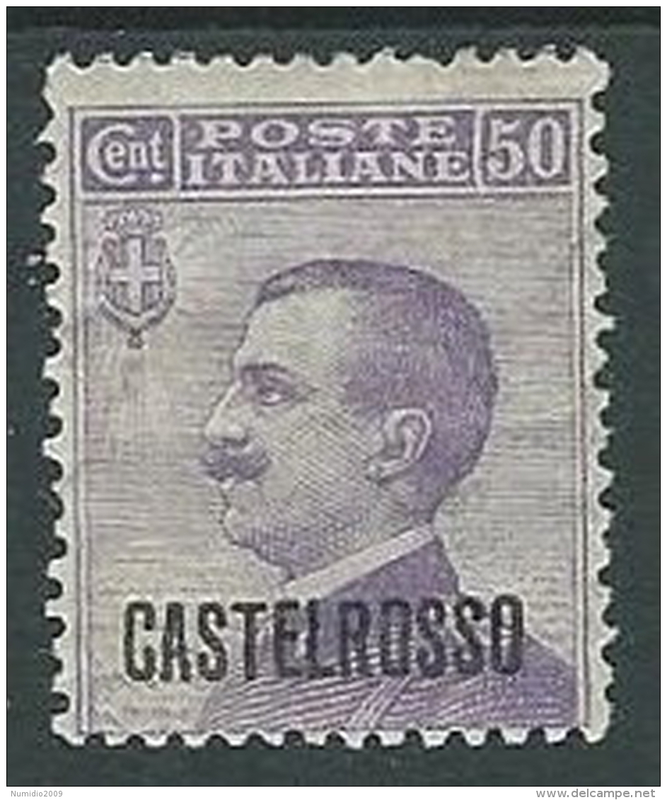 1922 CASTELROSSO EFFIGIE 50 CENT MH * - K121 - Castelrosso