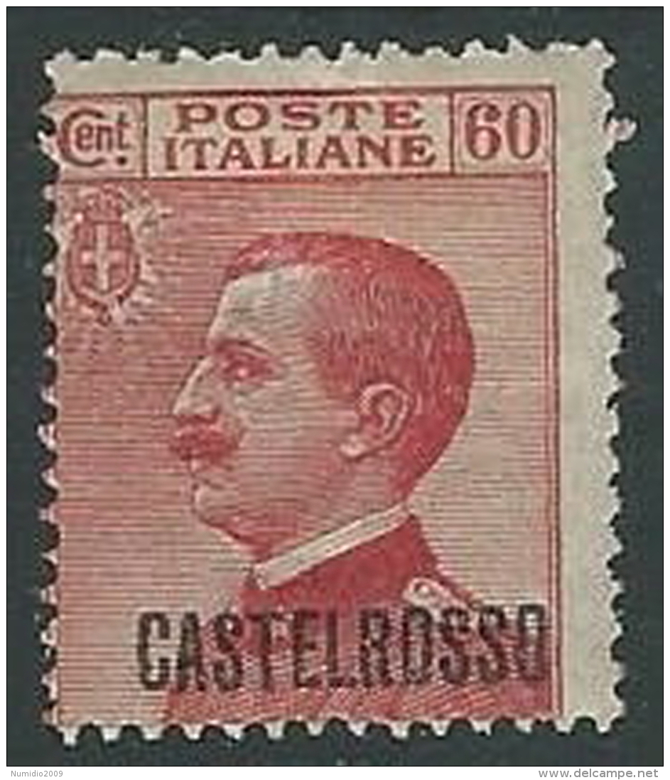 1922 CASTELROSSO EFFIGIE 60 CENT MH * - K129 - Castelrosso