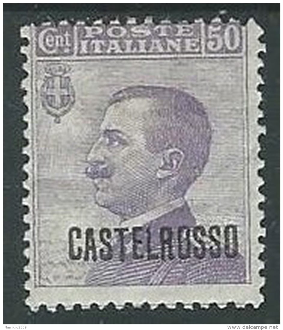 1922 CASTELROSSO EFFIGIE 50 CENT MH * - K129 - Castelrosso