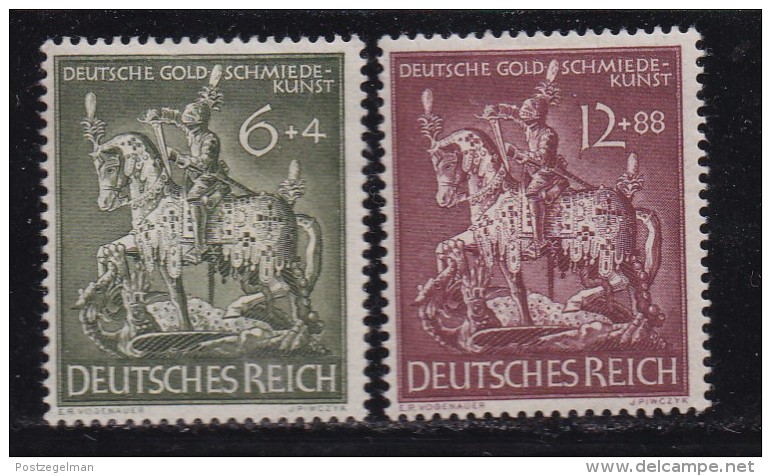 DEUTSCHES REICH, 1943, Unused (no Glue) Stamp(s), Gold Art, MI 860-861, #16184 , - Unused Stamps